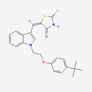 molecular formula C24H24N2O2S2 B3744502 (5E)-5-[[1-[2-(4-tert-butylphenoxy)ethyl]indol-3-yl]methylidene]-2-sulfanylidene-1,3-thiazolidin-4-one 
