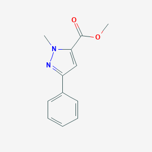 molecular formula C12H12N2O2 B374456 methyl 1-methyl-3-phenyl-1H-pyrazole-5-carboxylate CAS No. 10250-62-1