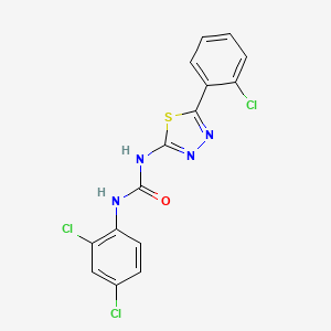 molecular formula C15H9Cl3N4OS B3744572 1-[5-(2-Chlorophenyl)-1,3,4-thiadiazol-2-yl]-3-(2,4-dichlorophenyl)urea 