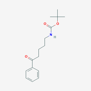 molecular formula C16H23NO3 B037447 5-(N-Boc-amino)pentanophenone CAS No. 116437-42-4