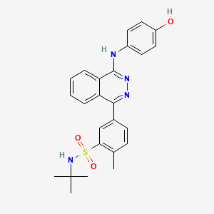 molecular formula C25H26N4O3S B3744705 N-tert-butyl-5-{4-[(4-hydroxyphenyl)amino]phthalazin-1-yl}-2-methylbenzenesulfonamide 