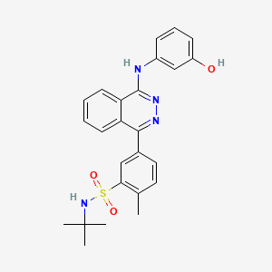 molecular formula C25H26N4O3S B3744712 N-tert-butyl-5-{4-[(3-hydroxyphenyl)amino]phthalazin-1-yl}-2-methylbenzenesulfonamide 