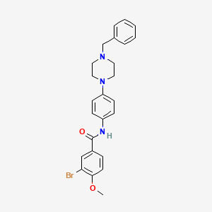 molecular formula C25H26BrN3O2 B3744829 N-[4-(4-benzylpiperazin-1-yl)phenyl]-3-bromo-4-methoxybenzamide 