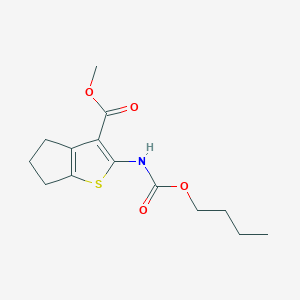 molecular formula C14H19NO4S B374486 methyl 2-[(butoxycarbonyl)amino]-5,6-dihydro-4H-cyclopenta[b]thiophene-3-carboxylate 