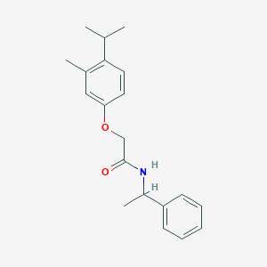 molecular formula C20H25NO2 B374488 2-(4-isopropyl-3-methylphenoxy)-N-(1-phenylethyl)acetamide CAS No. 347366-60-3
