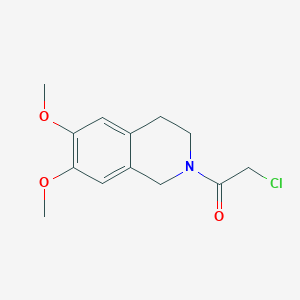 molecular formula C13H16ClNO3 B037449 2-(Chloroacetyl)-6,7-dimethoxy-1,2,3,4-tetrahydroisoquinoline CAS No. 111631-72-2