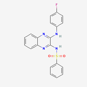 molecular formula C20H15FN4O2S B3744908 N-(3-(4-fluorophenylamino)quinoxalin-2-yl)benzenesulfonamide 