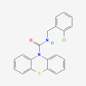 molecular formula C20H15ClN2OS B3745022 N-[(2-CHLOROPHENYL)METHYL]-10H-PHENOTHIAZINE-10-CARBOXAMIDE 