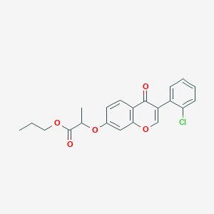 molecular formula C21H19ClO5 B374509 propyl 2-{[3-(2-chlorophenyl)-4-oxo-4H-chromen-7-yl]oxy}propanoate CAS No. 370844-76-1