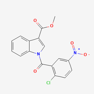 molecular formula C17H11ClN2O5 B3745097 methyl 1-(2-chloro-5-nitrobenzoyl)-1H-indole-3-carboxylate 