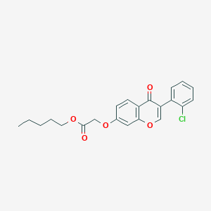 molecular formula C22H21ClO5 B374513 pentyl {[3-(2-chlorophenyl)-4-oxo-4H-chromen-7-yl]oxy}acetate CAS No. 329226-68-8