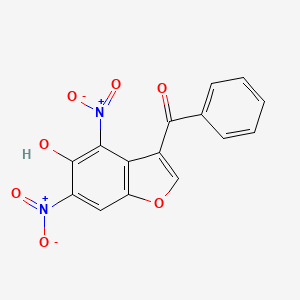 molecular formula C15H8N2O7 B3745152 Methanone, (5-hydroxy-4,6-dinitro-3-benzofuranyl)phenyl- CAS No. 88673-87-4