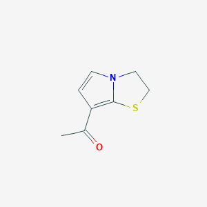 molecular formula C8H9NOS B037452 1-(2,3-Dihydropyrrolo[2,1-b]thiazol-7-yl)ethanone CAS No. 120627-38-5