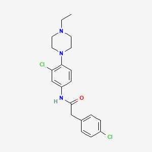 molecular formula C20H23Cl2N3O B3745298 N-[3-chloro-4-(4-ethylpiperazin-1-yl)phenyl]-2-(4-chlorophenyl)acetamide 