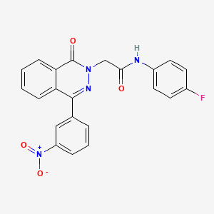 molecular formula C22H15FN4O4 B3745354 N-(4-FLUOROPHENYL)-2-[4-(3-NITROPHENYL)-1-OXO-1,2-DIHYDROPHTHALAZIN-2-YL]ACETAMIDE 