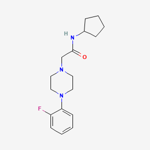 molecular formula C17H24FN3O B3745478 N-cyclopentyl-2-[4-(2-fluorophenyl)piperazin-1-yl]acetamide 