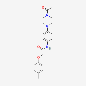 molecular formula C21H25N3O3 B3745635 N-[4-(4-acetylpiperazin-1-yl)phenyl]-2-(4-methylphenoxy)acetamide 