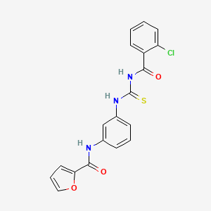 molecular formula C19H14ClN3O3S B3745813 N-[3-({[(2-chlorophenyl)carbonyl]carbamothioyl}amino)phenyl]furan-2-carboxamide 