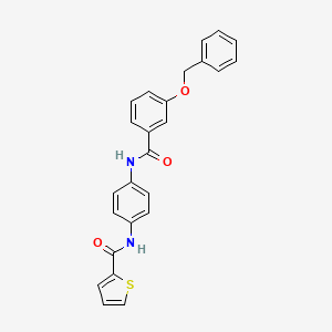 molecular formula C25H20N2O3S B3745824 N-(4-{[3-(benzyloxy)benzoyl]amino}phenyl)-2-thiophenecarboxamide 