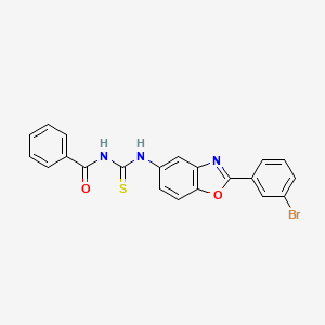 molecular formula C21H14BrN3O2S B3745846 N-{[2-(3-bromophenyl)-1,3-benzoxazol-5-yl]carbamothioyl}benzamide 
