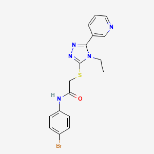 molecular formula C17H16BrN5OS B3745947 N-(4-bromophenyl)-2-[(4-ethyl-5-pyridin-3-yl-4H-1,2,4-triazol-3-yl)thio]acetamide CAS No. 142529-64-4