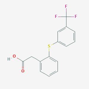 (2-{[3-(Trifluoromethyl)phenyl]sulfanyl}phenyl)acetic acid
