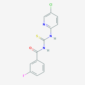 molecular formula C13H9ClIN3OS B3745976 N-[(5-chloropyridin-2-yl)carbamothioyl]-3-iodobenzamide 