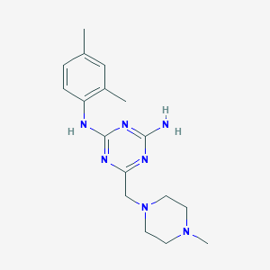 molecular formula C17H25N7 B3745986 N-(2,4-dimethylphenyl)-6-[(4-methylpiperazin-1-yl)methyl]-1,3,5-triazine-2,4-diamine 