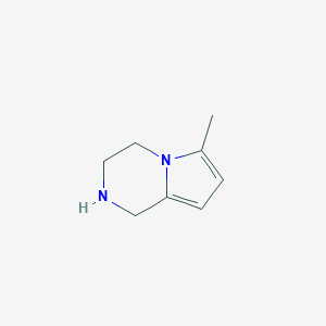 molecular formula C8H12N2 B037460 6-Methyl-1,2,3,4-tetrahydropyrrolo[1,2-a]pyrazine CAS No. 112758-85-7