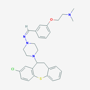 molecular formula C29H33ClN4OS B374600 N-[4-(8-chloro-10,11-dihydrodibenzo[b,f]thiepin-10-yl)-1-piperazinyl]-N-{3-[2-(dimethylamino)ethoxy]benzylidene}amine 
