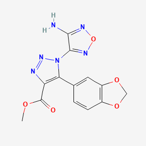 molecular formula C13H10N6O5 B3746086 METHYL 1-(4-AMINO-1,2,5-OXADIAZOL-3-YL)-5-(2H-1,3-BENZODIOXOL-5-YL)-1H-1,2,3-TRIAZOLE-4-CARBOXYLATE 