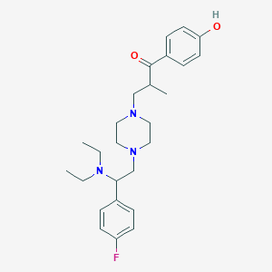 3-{4-[2-(Diethylamino)-2-(4-fluorophenyl)ethyl]-1-piperazinyl}-1-(4-hydroxyphenyl)-2-methyl-1-propanone