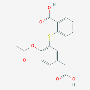 2-{[2-(Acetyloxy)-5-(carboxymethyl)phenyl]sulfanyl}benzoic acid