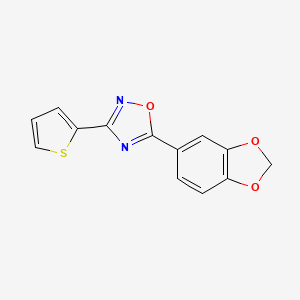 molecular formula C13H8N2O3S B3746134 5-(2H-1,3-BENZODIOXOL-5-YL)-3-(THIOPHEN-2-YL)-1,2,4-OXADIAZOLE 