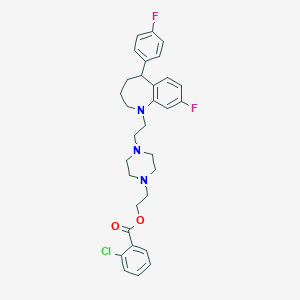 2-[4-[2-[8-Fluoro-5-(4-fluorophenyl)-2,3,4,5-tetrahydro-1-benzazepin-1-yl]ethyl]piperazin-1-yl]ethyl 2-chlorobenzoate