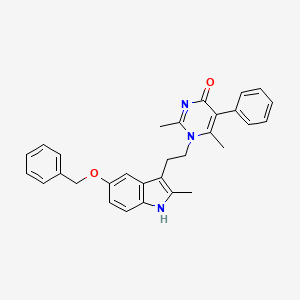 molecular formula C30H29N3O2 B3746166 1-{2-[5-(BENZYLOXY)-2-METHYL-1H-INDOL-3-YL]ETHYL}-2,6-DIMETHYL-5-PHENYL-1,4-DIHYDROPYRIMIDIN-4-ONE 