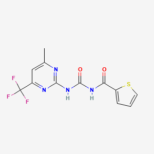 molecular formula C12H9F3N4O2S B3746209 N-[4-METHYL-6-(TRIFLUOROMETHYL)-2-PYRIMIDINYL]-N'-(2-THIENYLCARBONYL)UREA 