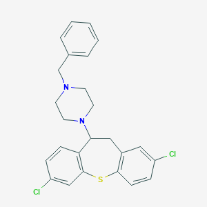 molecular formula C25H24Cl2N2S B374625 1-benzyl-4-(2,7-dichloro-10,11-dihydrodibenzo[b,f]thiepin-10-yl)piperazine 