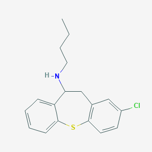 molecular formula C18H20ClNS B374626 N-butyl-N-(2-chloro-10,11-dihydrodibenzo[b,f]thiepin-10-yl)amine 