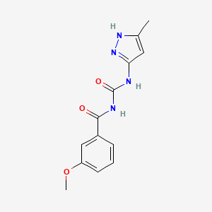 molecular formula C13H14N4O3 B3746280 N-(3-METHOXYBENZOYL)-N'-(5-METHYL-1H-PYRAZOL-3-YL)UREA 