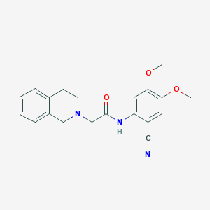 molecular formula C20H21N3O3 B3746297 N-(2-CYANO-4,5-DIMETHOXYPHENYL)-2-(3,4-DIHYDRO-2(1H)-ISOQUINOLINYL)ACETAMIDE 