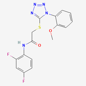 molecular formula C16H13F2N5O2S B3746510 N-(2,4-DIFLUOROPHENYL)-2-{[1-(2-METHOXYPHENYL)-1H-1,2,3,4-TETRAZOL-5-YL]SULFANYL}ACETAMIDE 