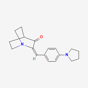 molecular formula C18H22N2O B3746529 2-{(E)-1-[4-(1-PYRROLIDINYL)PHENYL]METHYLIDENE}-3-QUINUCLIDINONE 