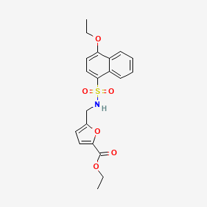 molecular formula C20H21NO6S B3746585 ETHYL 5-[(4-ETHOXYNAPHTHALENE-1-SULFONAMIDO)METHYL]FURAN-2-CARBOXYLATE 