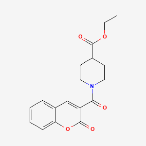 molecular formula C18H19NO5 B3746632 ethyl 1-(2-oxo-2H-chromene-3-carbonyl)piperidine-4-carboxylate 