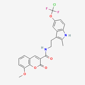 molecular formula C23H19ClF2N2O5 B3746636 N-{2-[5-(CHLORODIFLUOROMETHOXY)-2-METHYL-1H-INDOL-3-YL]ETHYL}-8-METHOXY-2-OXO-2H-CHROMENE-3-CARBOXAMIDE 