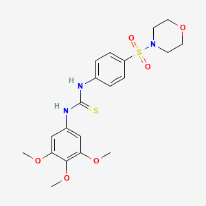 molecular formula C20H25N3O6S2 B3746696 N-[4-(MORPHOLINOSULFONYL)PHENYL]-N'-(3,4,5-TRIMETHOXYPHENYL)THIOUREA 
