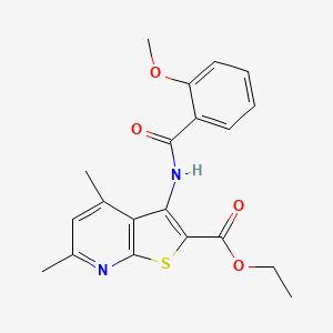 molecular formula C20H20N2O4S B3746807 ETHYL 3-(2-METHOXYBENZAMIDO)-4,6-DIMETHYLTHIENO[2,3-B]PYRIDINE-2-CARBOXYLATE 