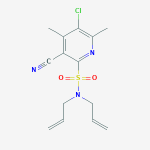 molecular formula C14H16ClN3O2S B3746816 N,N-DIALLYL-5-CHLORO-3-CYANO-4,6-DIMETHYL-2-PYRIDINESULFONAMIDE 