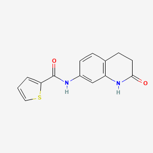 molecular formula C14H12N2O2S B3746838 N-(2-oxo-1,2,3,4-tetrahydroquinolin-7-yl)thiophene-2-carboxamide 